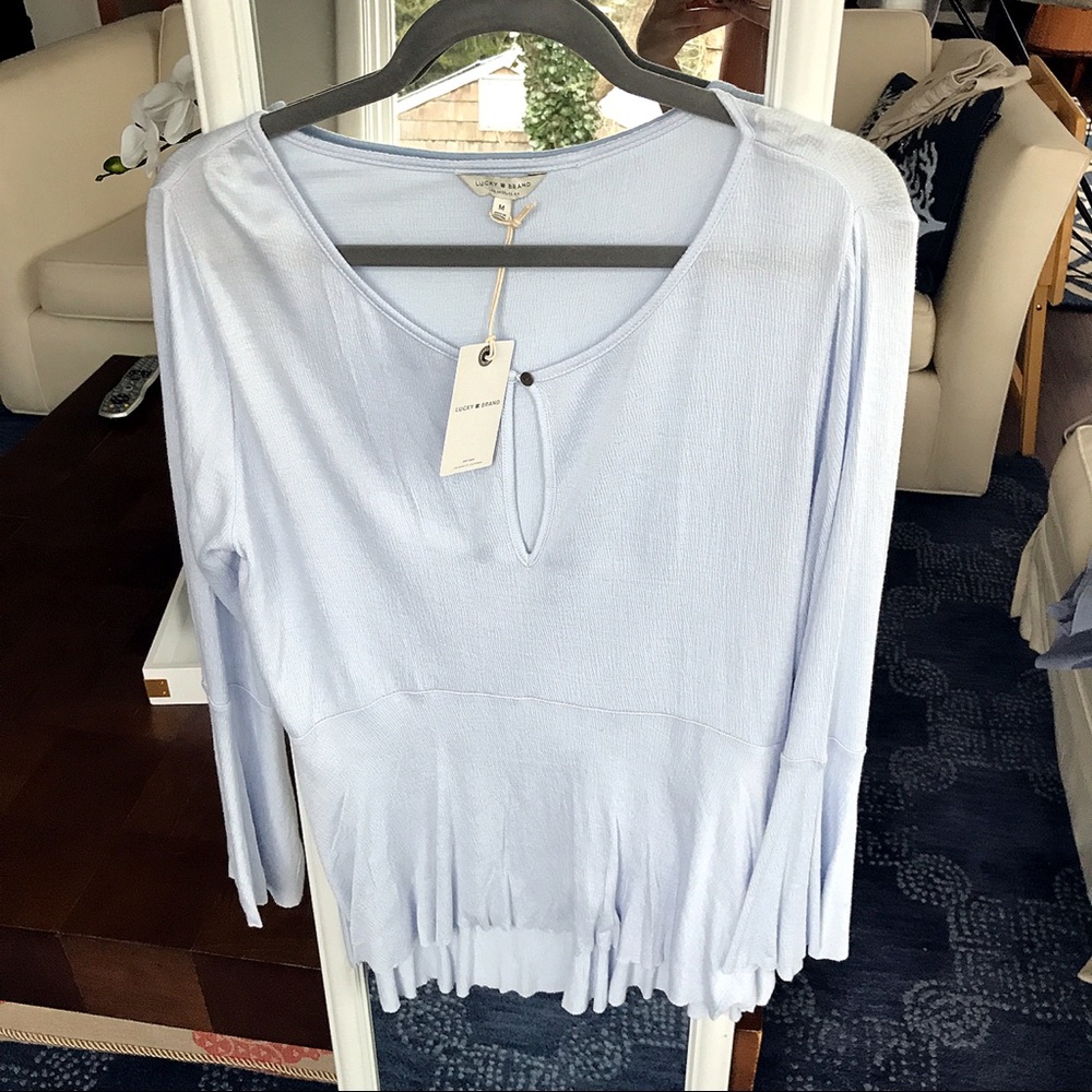 LUCKY BRAND π Blue Loose Top π - Picture 3 of 5
